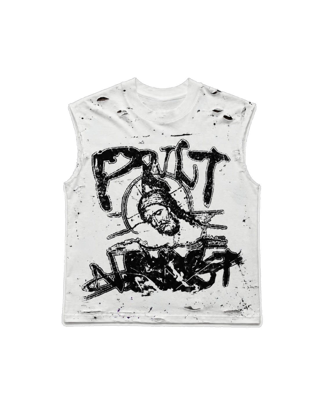“Saint” Muscle Tee - WHT