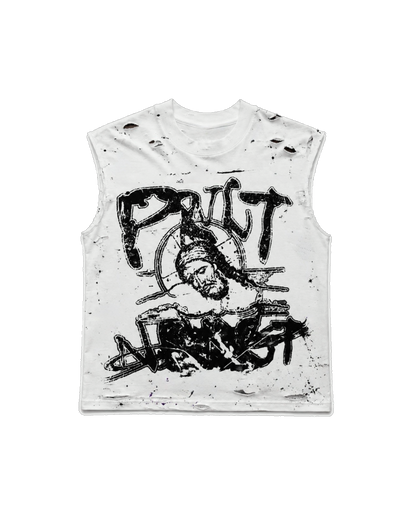 “Saint” Muscle Tee - WHT