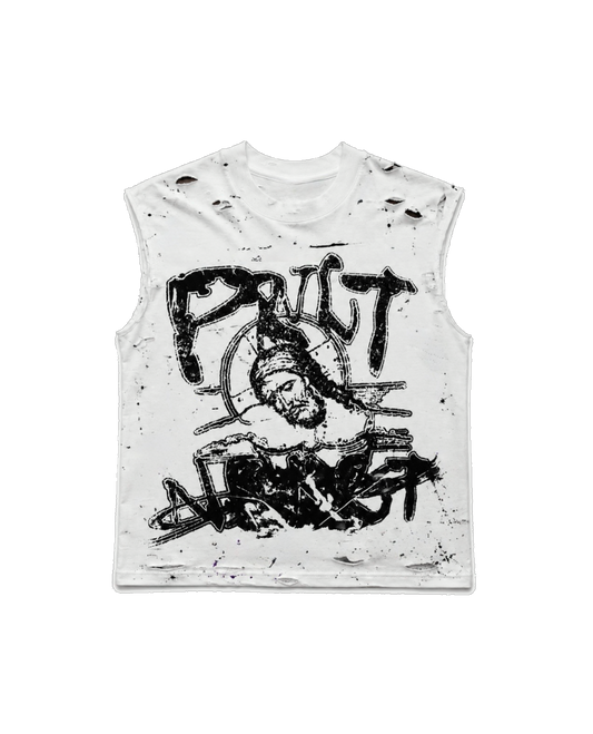 “Saint” Muscle Tee - WHT