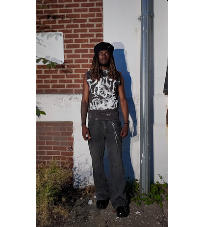 “Saint” Muscle Tee - Off BLK