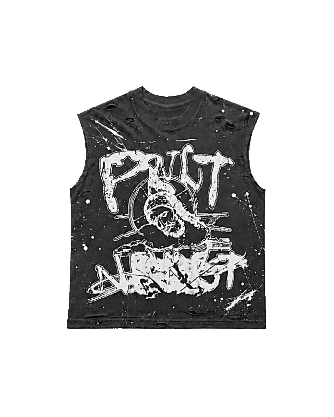 “Saint” Muscle Tee - Off BLK