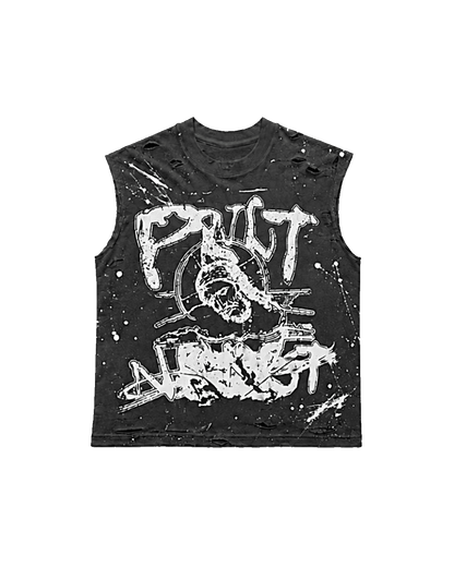 “Saint” Muscle Tee - Off BLK