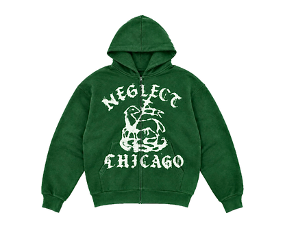 “Passover” Zip-Up - Forest GRN