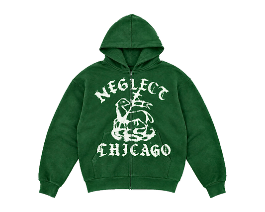 “Passover” Zip-Up - Forest GRN