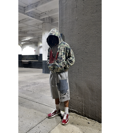 “4-AID” 3/4 Shorts - Slate