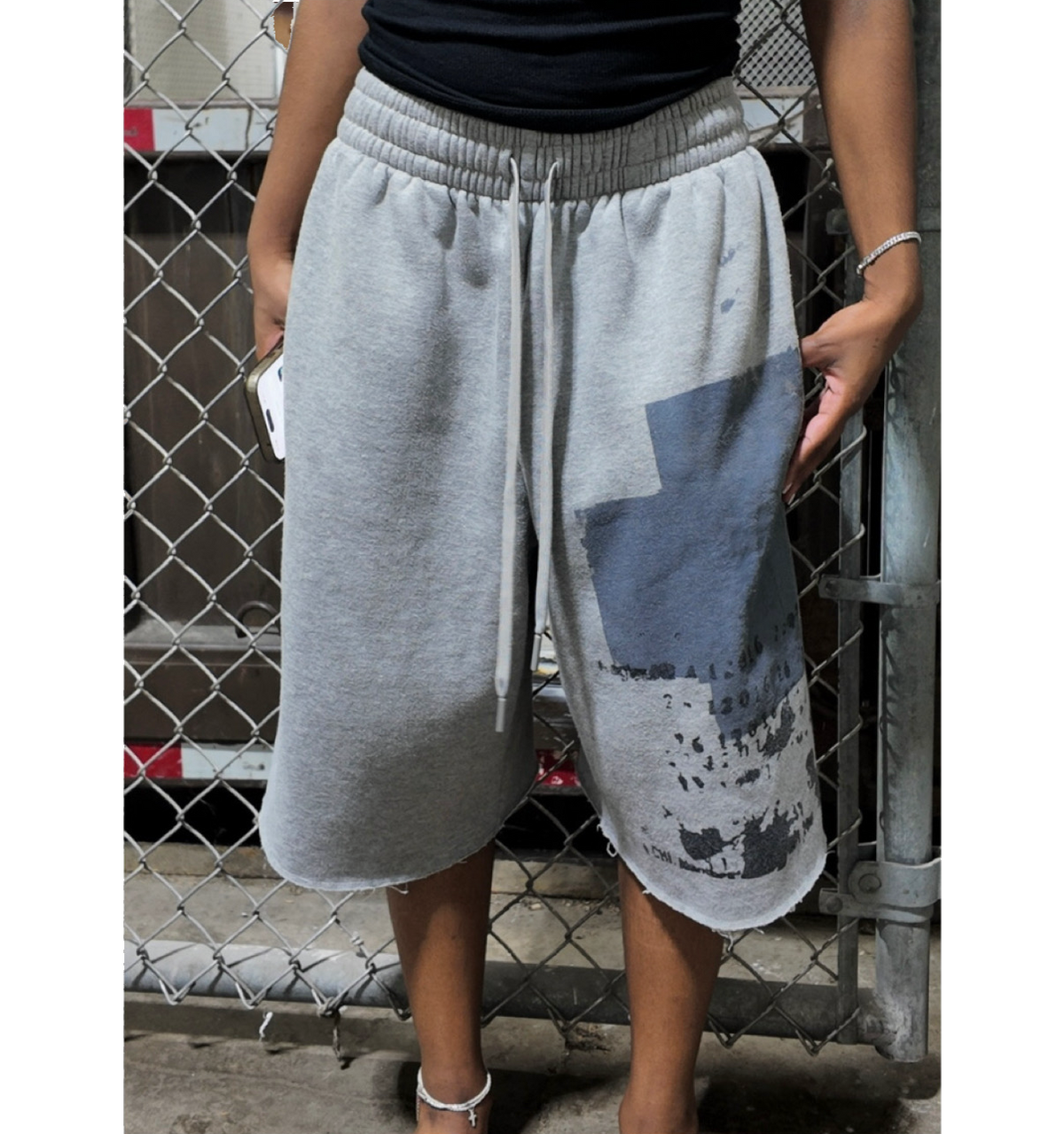 “4-AID” 3/4 Shorts - Slate